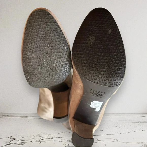 Stuart Weitzman Highland Heel Boot in Taupe Size 37 - Picture 14 of 16